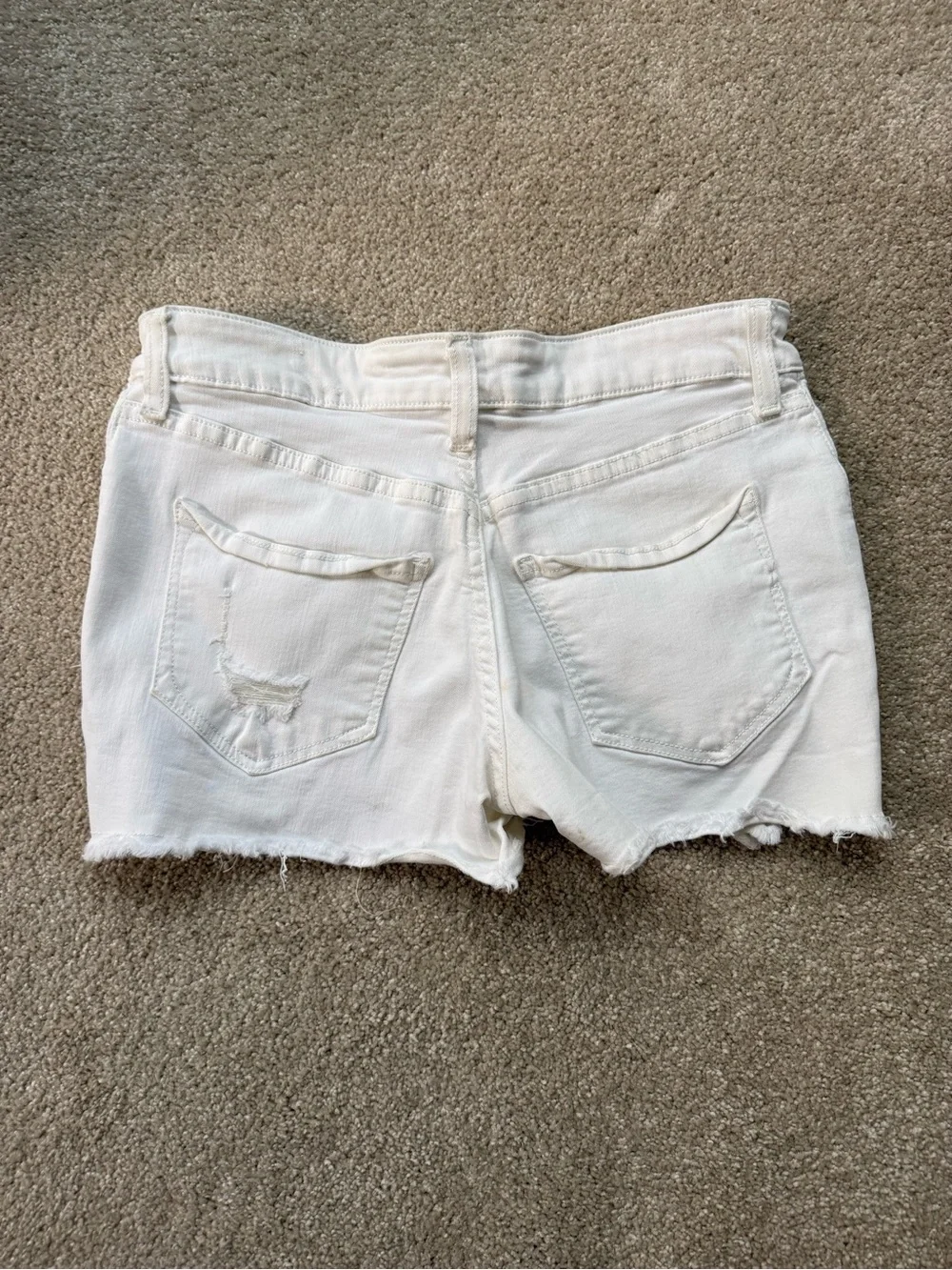 Express white Distressed Women's Denim Shorts